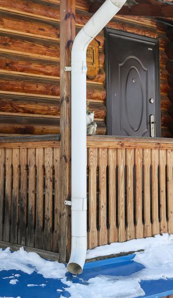 Porch Downspout Installation in Henderson